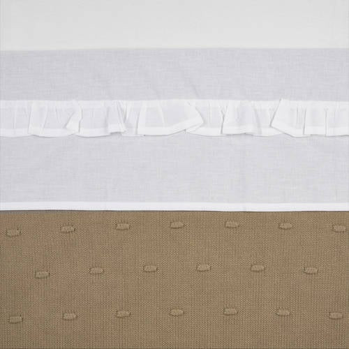 Meyco baby wieglaken Ruffle 75x100 wit