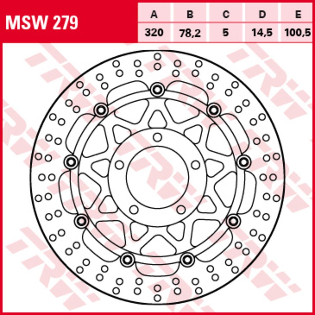 Bremsscheibe TRW MSW279, 1 Stück