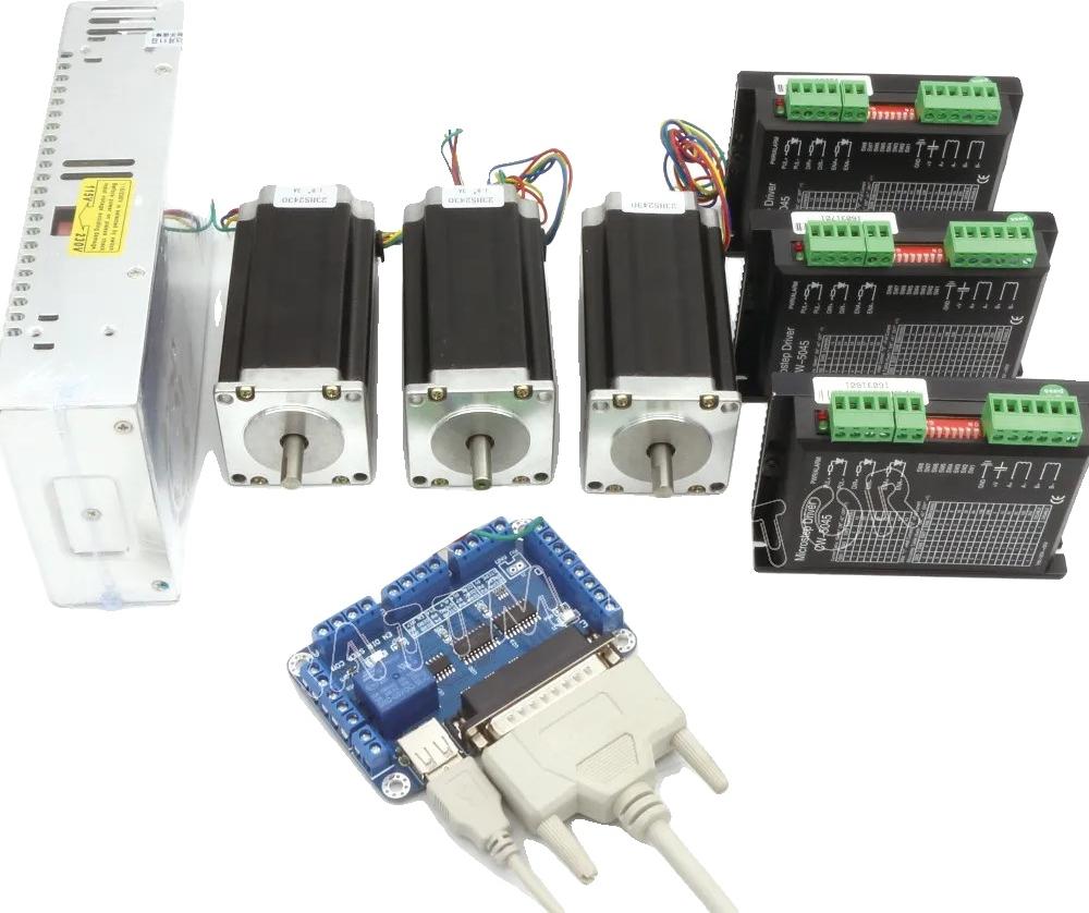 CNC-Kit, Hochdrehmoment-Schrittmotor, Vielseitige Steuerplatine, 3-Achsen LPT Mach3 Kit