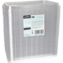 STARPAK Deckel für Einweg-Menüschalen transparent