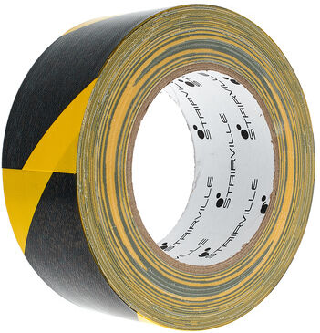 Stairville Cloth Warning Tape B/Y Schwarz