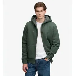 Superdry für Herren. M2014583A Kapuzenpullover mit Reißverschluss und Borg-Fütterung grün (XXL), Lässig, Baumwolle