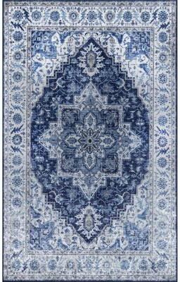 Momeni Karachi Polyester Traditional Medallion Area Rug.