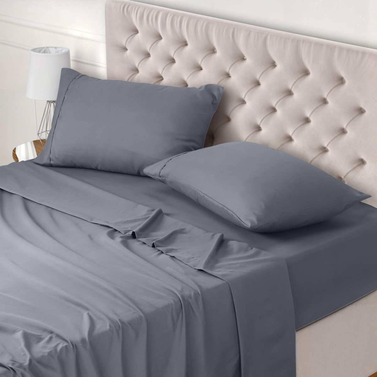 Ibenzoa Beddengoedset van Geborsteld Microvezel voor Tweepersoonsbed inclusief Hoeslaken en Kussenslopen
