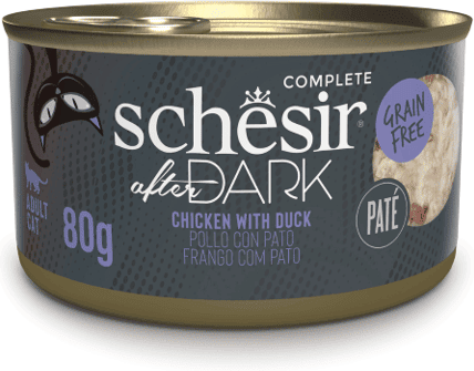 Schesir Cat After Dark Frango e Pato em Patê 12 unid. x 80g