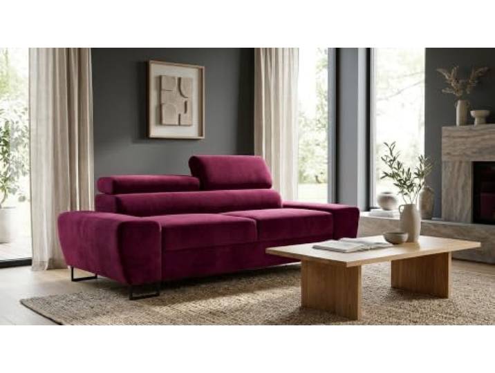 Family Meble Sofa Savio Aura, 2-Sitzer – Bordeaux – l.Aura 6