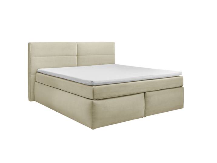 Boxspringbett MARIE 200 x 200 cm Cord Cream