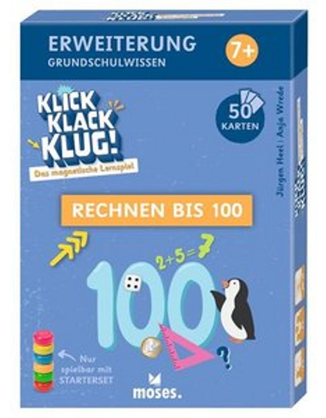 Klick Klack Klug: Kaartspel voor rekenen tot 100 van Moses Kinderbuchverlag