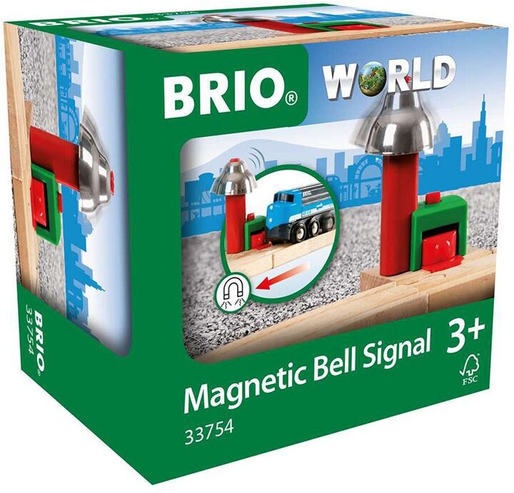 Signal cloche magnétique - Accessoire circuit de train en bois - Brio