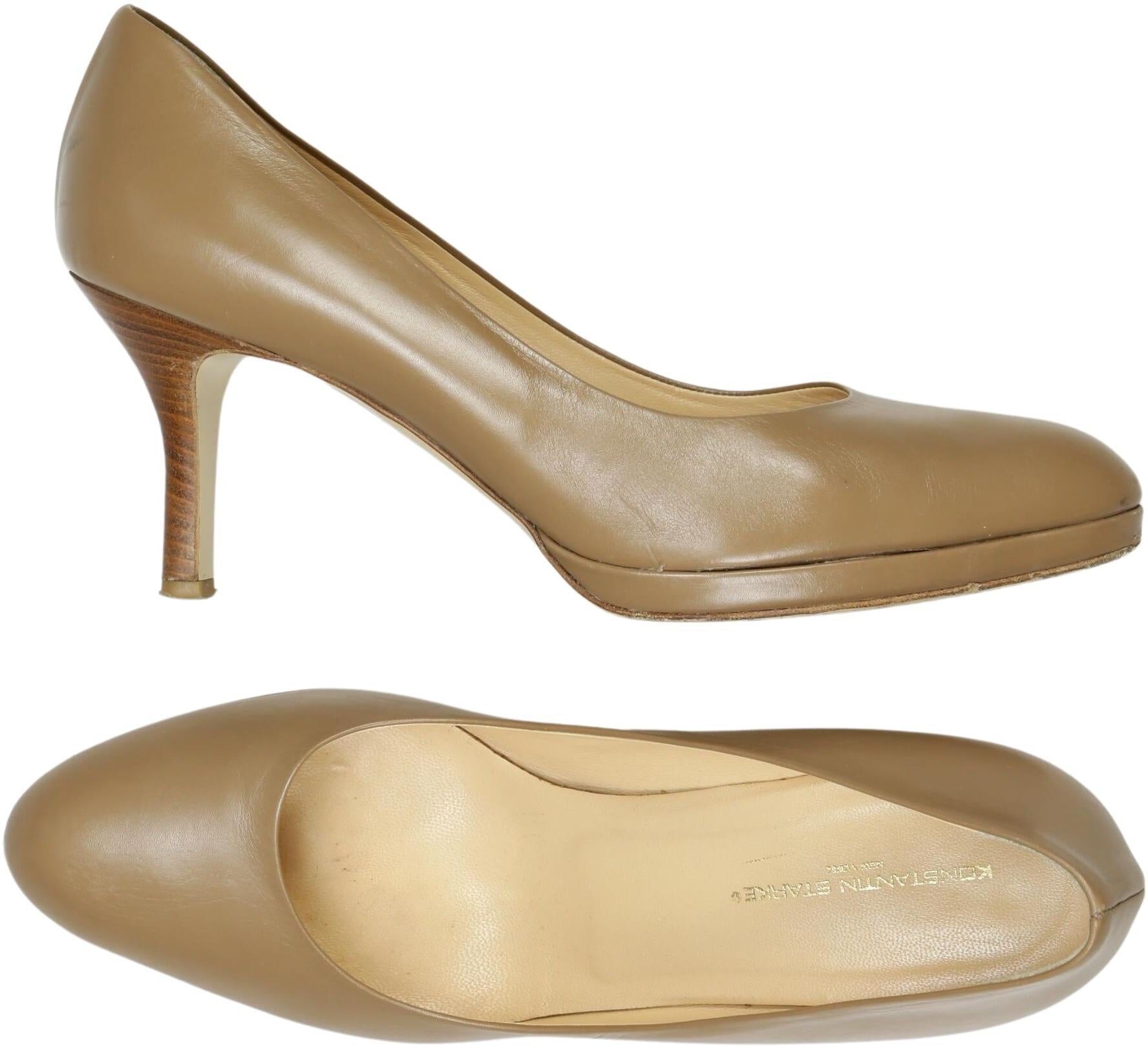 Konstantin Starke Damen Pumps, Beige, Gr. EU 39.5, Leder - Second Hand