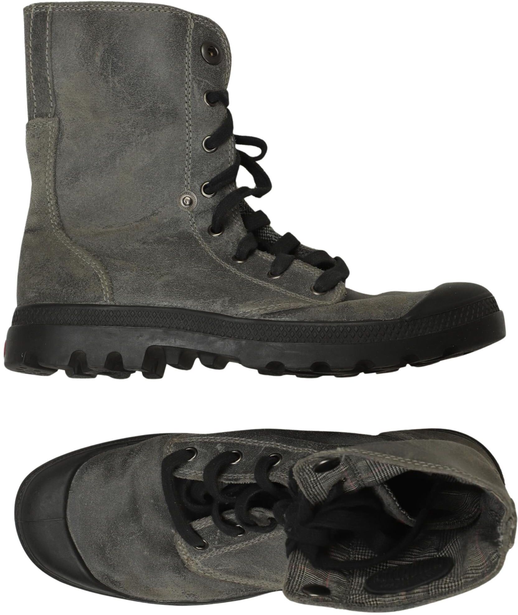 Palladium Damen Stiefelette, Grau, Gr. EU 41, Leder - Second Hand