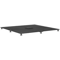 Helloshop26 - Robuster Sonnenschirmständer für den Garten 100 x 100 x 4 cm mit verstellbaren Füßen modernes Design schwarzer Stahl