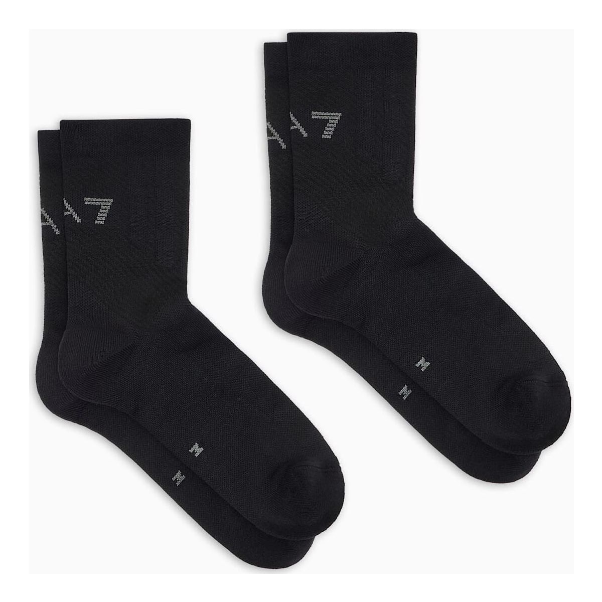 EA7 NEW Running Socks 2/PACK black/black (MC005) S 7X000579 AF22658-MC005-S