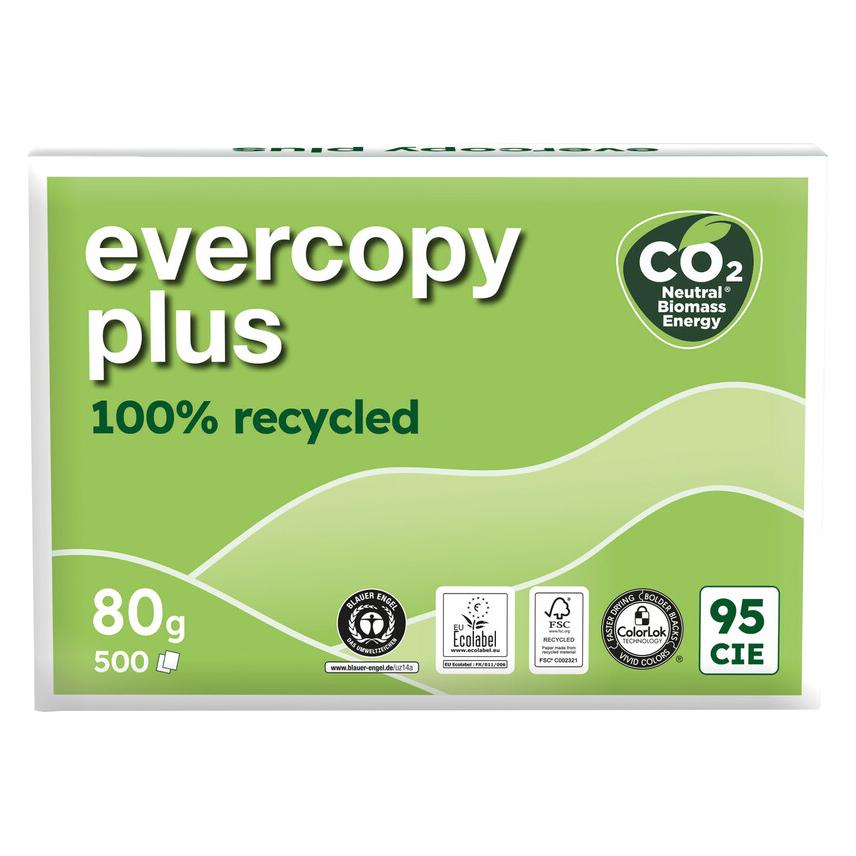 Clairefontaine Evercopy Plus Recycling (A4, 500 Blätter, 80 g/m²) (50048SC)