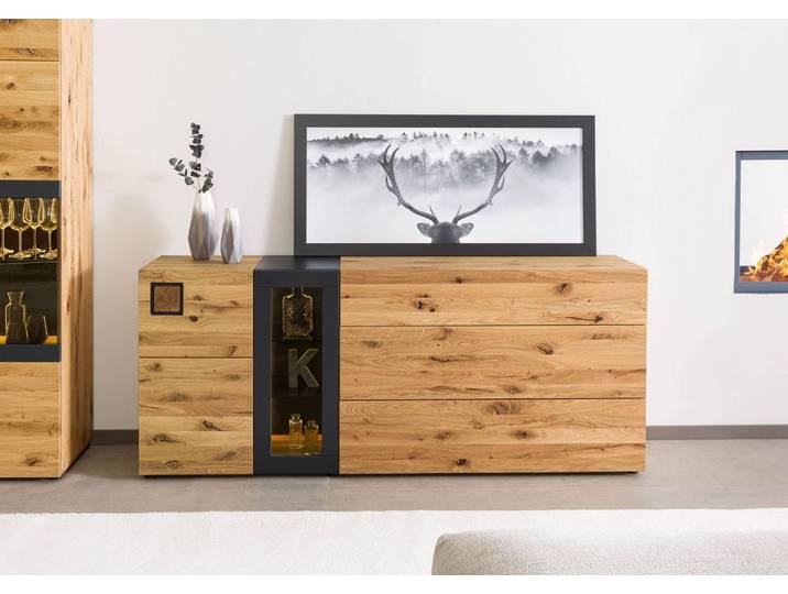 Sideboard Wildeiche 160x43,5x80 natur geölt/lackiert KITZBÜHEL #126