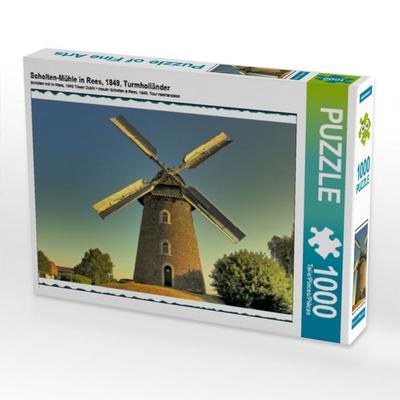 CALVENDO Puzzle Scholten-Mühle in Rees, 1849, Turmholländer | 1000 Teile Lege-Größe 64x48cm Foto-Puzzle für glückliche Stunden