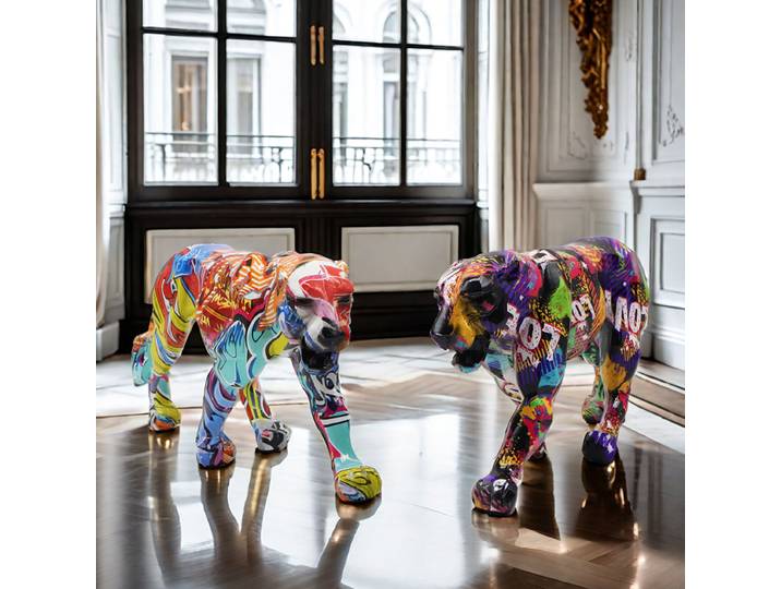 Statue de guépard moderne en résine, figurine léopard élégante, décoration d'intérieur, pièce d'accent polyvalente, salon et bureau