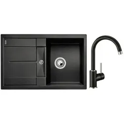 Blanco Set mit Spüle und Armatur Metra 45 S Granit SETB1