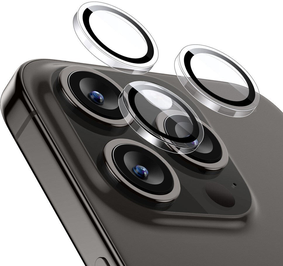 iPhone 16 / 16 Plus ESR Kameralinse Beskyttelsesglas - Gennemsigtig / Sort