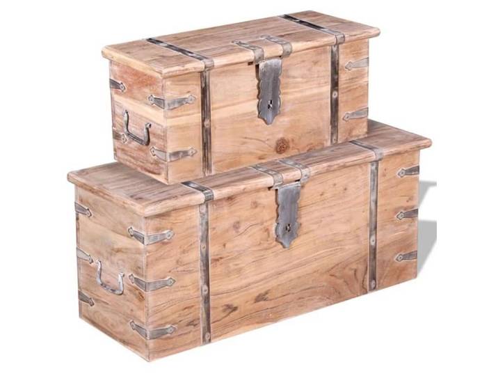 BAO Ensemble de deux coffres de rangement Bois d'Acacia - 7658797240371