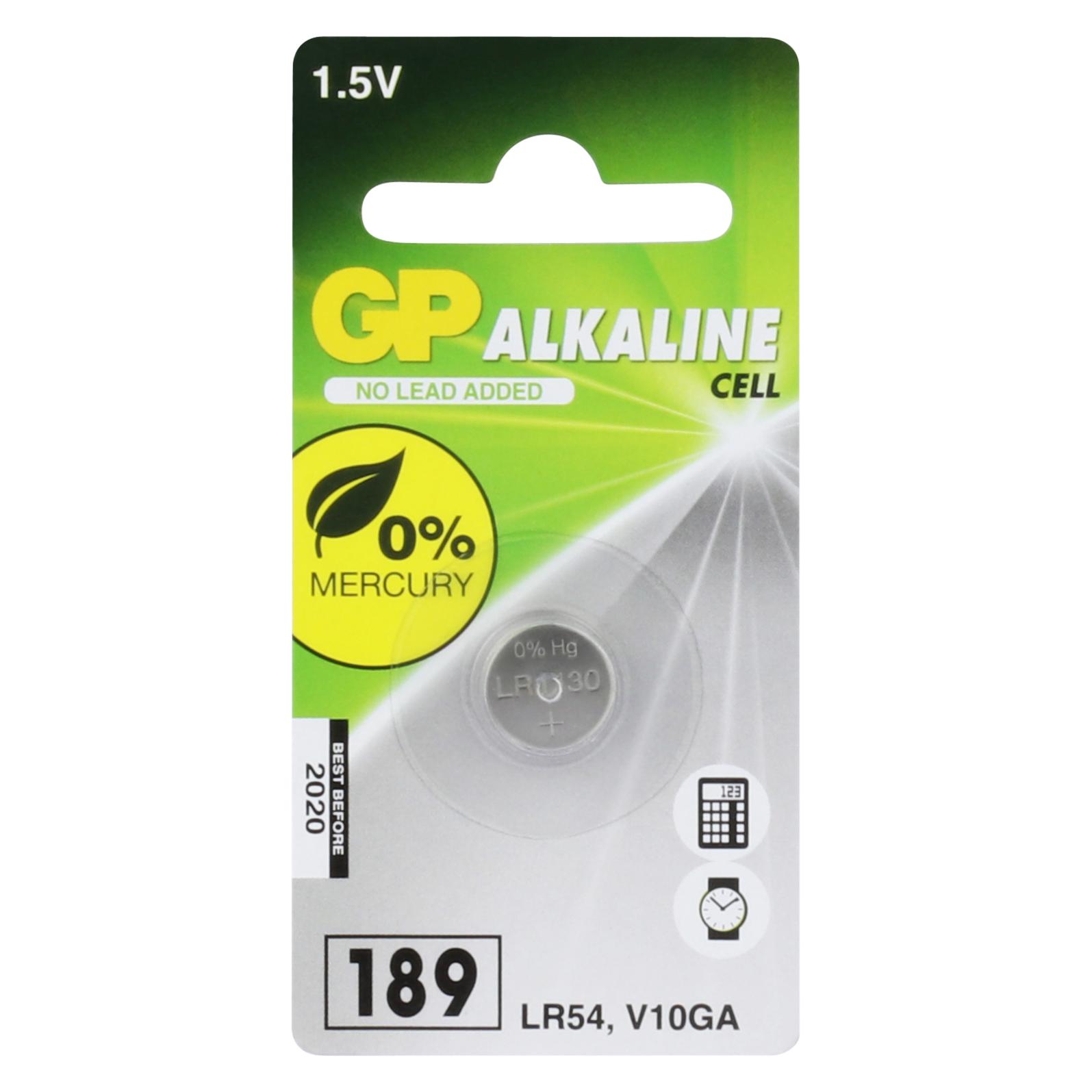 GP Batteries GP Knopfzelle Alkaline LR54 1.5V, 1 Stk (1 Stk., AG10, 44 mAh) (050.189C1)