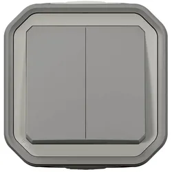 Legrand Plexo New Feuchtraum-3 in 1-Schalter, Schalter + Taster, Grau
