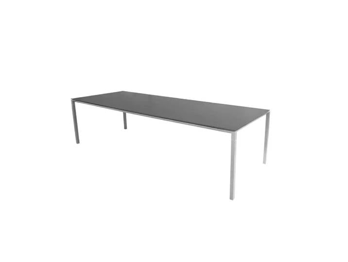 Cane-line Pure Esstisch Nero-Hellgrau 280x100 cm