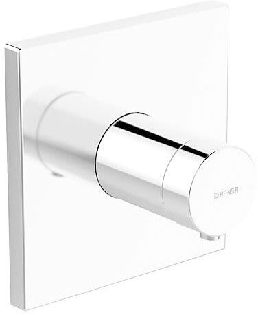 Hansaliving ready-mounted set with functional unit thermostatic mixer, square rosette 40569073