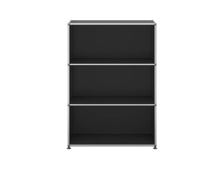 USM Haller Regal 3-fach hoch Breite 78 cm offen graphitschwarz 78x109x38