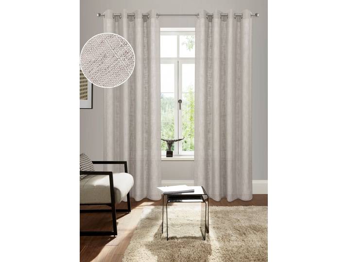 Gardine BRUNO BANANI Jaden Gr. 4, beige, B:140cm H:245cm, Polyester, Gardinen, Gardine, modern, zeitloser Schal, Leinenoptik