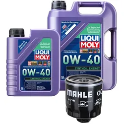 Ölwechselpaket Mahle Servicekit Liqui Moly 0W-40 für VW GOLF IV (1J1) Filtersatz