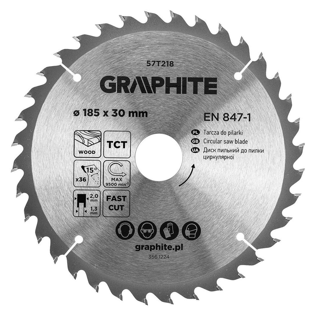 Graphite Widia Sägeblatt, 185 x 30 mm, 36 Zähne (60502624)