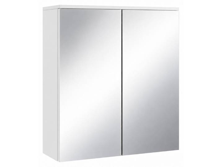 Meuble a miroir Toledo 60 x 60 cm Blanc mat - Miroir armoire miroir salle de bains verre armoire de rangement