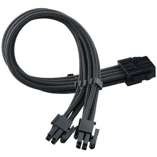 Silverstone EPS 8-Pin zu EPS/ATX 4+4-Pin Kabel, 300mm - schwarz