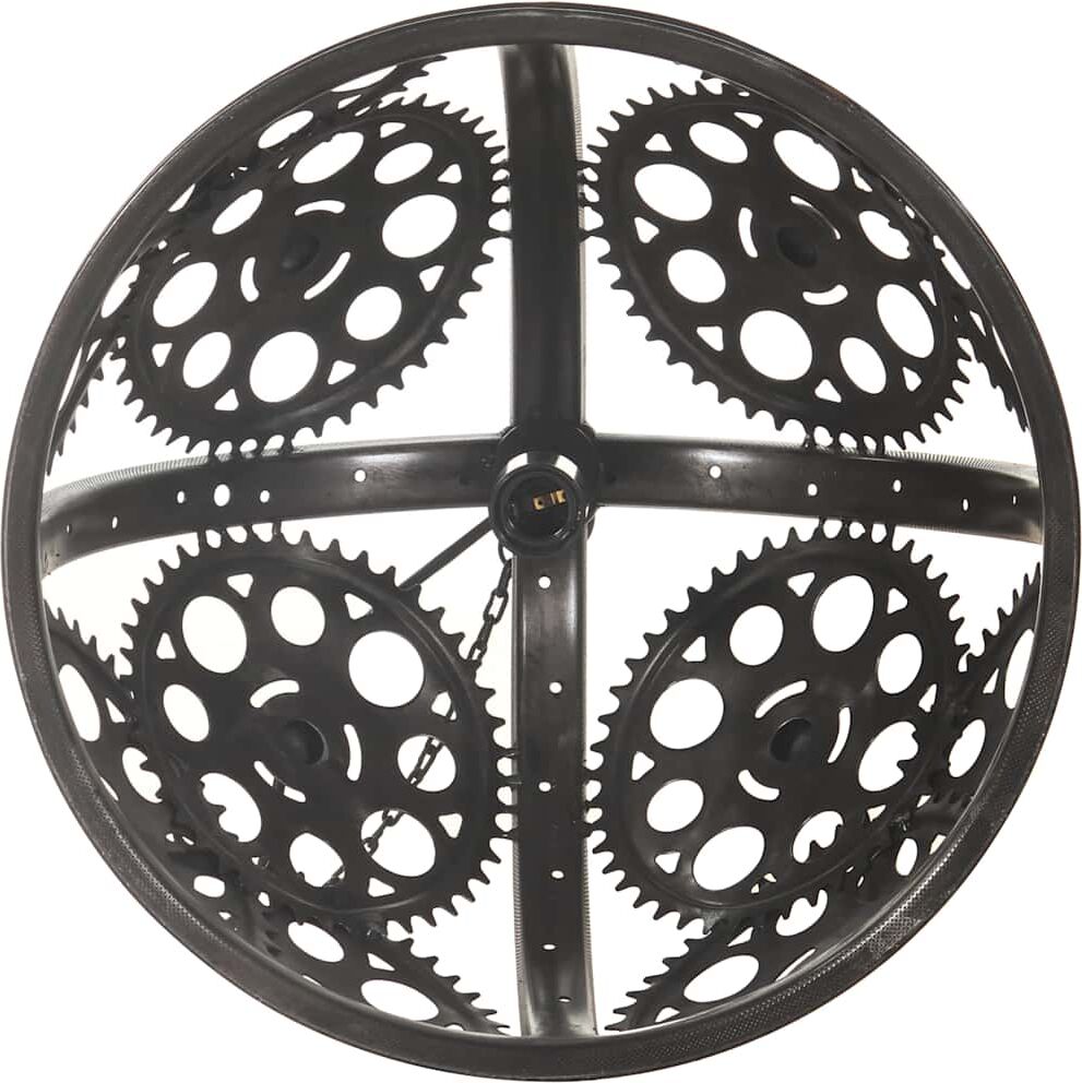 vidaXL Candeeiro de teto industrial c/ design de roldanas 45 cm E27 Negro