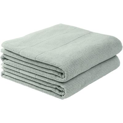 Duschtücher SCHIESSER "Turin aus 100% Baumwolle in dezenter Reiskornoptik", blau (hellpetrol), B:70cm L:140cm, Frottier, Frottier, Handtücher, OEKO-TEX MADE IN GREEN
