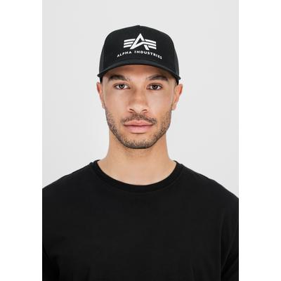 Trucker Cap ALPHA INDUSTRIES "Basic Trucker Cap", Herren, Gr. onesize, schwarz, Baumwolle, Caps