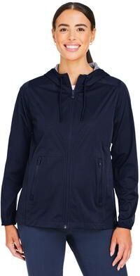 North End NE75W Women's Network Lightweight Jacket in Classic Navy Blue Heather size XS   Polyester Blend