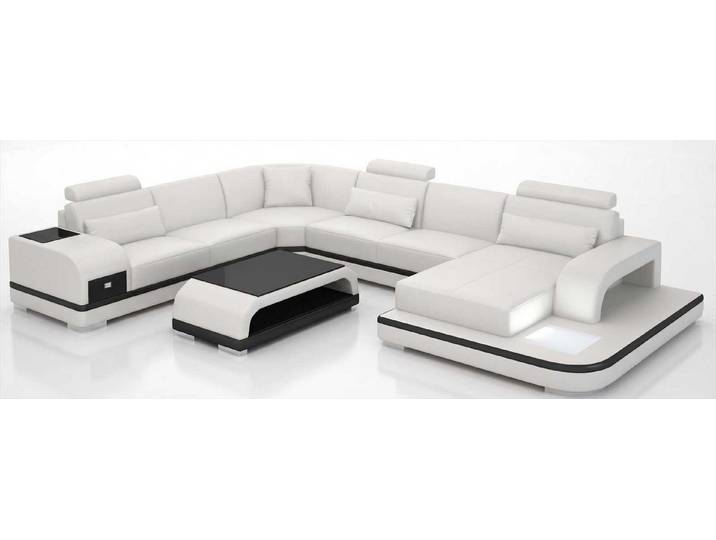JVmoebel Wohnlandschaft Modernes U-Form Sofa in Weiß mit Couchtisch für das Wohnzimmer, 2 Teile, Special features