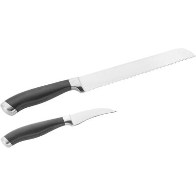 Messer-Set PINTINOX "Coltelli Professional", schwarz (edelstahlfarben, schwarz), Edelstahl, Kunststoff, Kochmesser-Sets, (Brotmesser, Gemüsemesser), Edelstahl, spülmaschinengeeignet