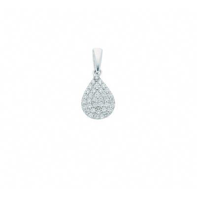 Kettenanhänger ADELIA´S "Damen Goldschmuck 585 Weißgold Anhänger mit Zirkonia", silber, Schmuckanhänger, Damen, mit Zirkonia, Gold, Kettenanhänger, mit Zirkonia Goldschmuck für Damen