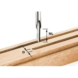 Festool Nutfräser HS S8 D 3/8 einschneidig