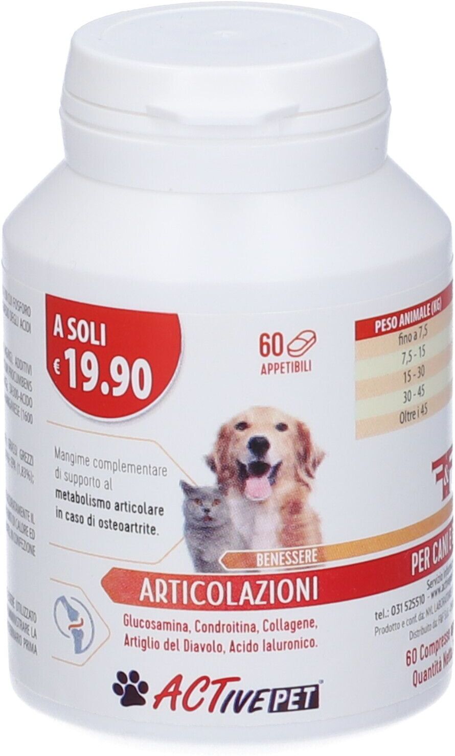 F&f Active Pet Articolazioni 60Cpr