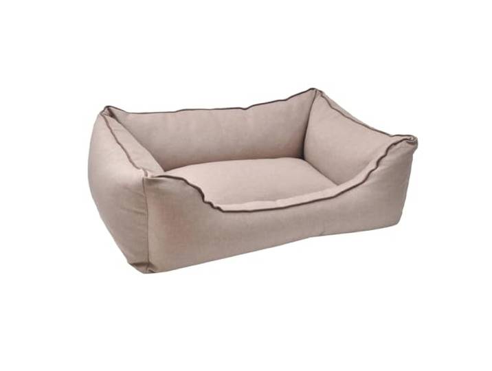 Aumüller Hundesofa Basic Line, Beige - 100 cm - Sofa für Hunde mit formstabilen Kissenrand Abnehmbarer Bezug Gefertigt in Europa