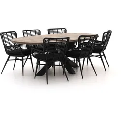 Intenso Asti/Rough-Y Ellips 240 cm Gartenmöbel-Set 7-teilig