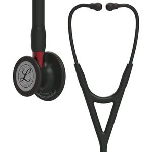 Littmann Stethoskop Cardiology IV Diagnostic, mit Doppelkopf, 69 cm Doppelschlauch, Black Edition, Bruststück aus Edelstahl