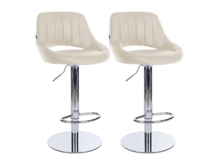 CLP Barhocker 2er Set Milet chrom (Set, 2er), höhenverstellbar und drehbar