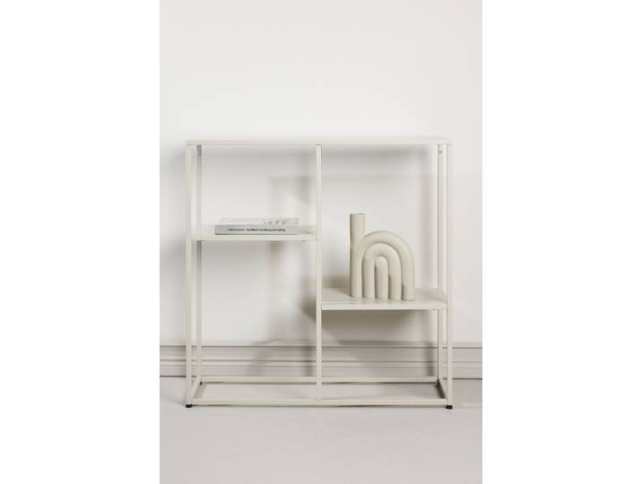 Bücherregal VENTURE HOME Staal, niedriges Bücherregal, kubisch, Höhe 81 cm , weiß (beige), B:80cm H:80cm, Stahl, Regale, Bücherregal