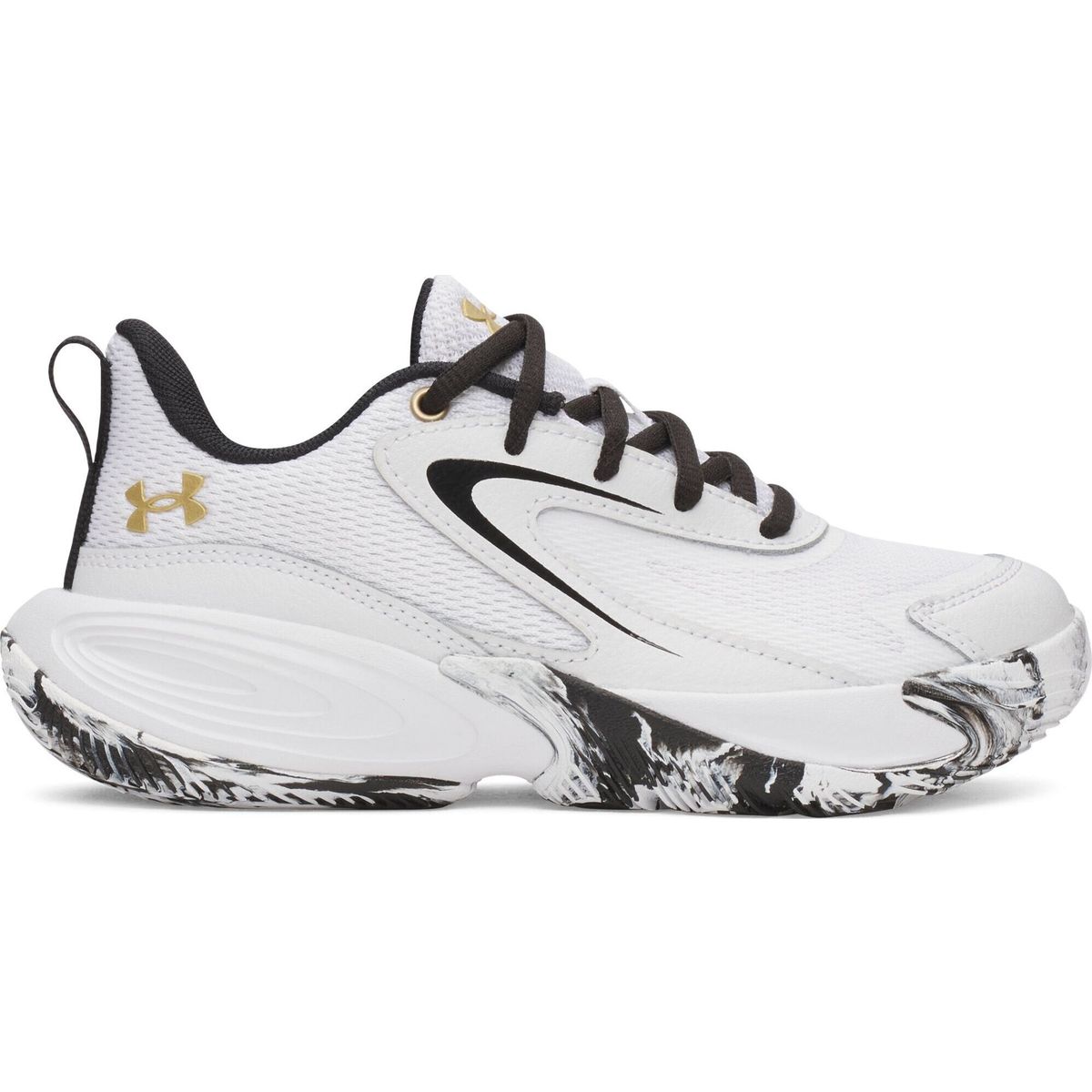 Under Armour PS Lockdown 8 white metallic gold (100) 12K 6009404-100-12K