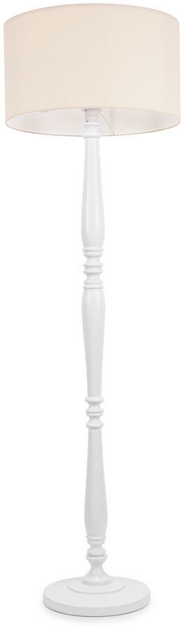 Marlow Home Co. Arialdo 157cm Traditional Floor Lamp Natural/Matte White 157cm H X 45cm W X 45cm D